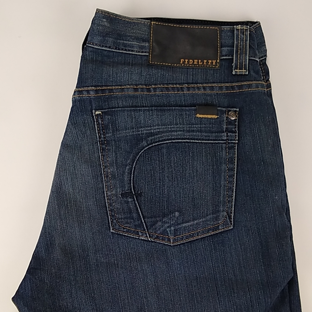Fidelity Denim 50-11/36 Straight Petrol Blue Jeans